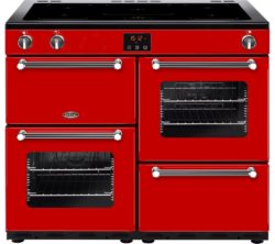 BELLING  Kensington 100Ei Electric Induction Range Cooker - Red & Chrome